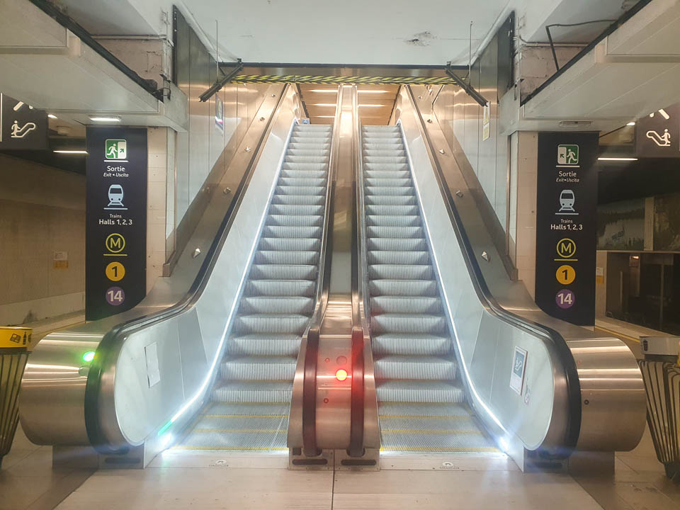 Paris Gare de Lyon escalator